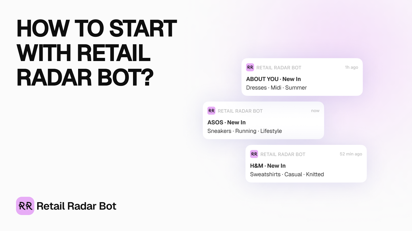 How do you get started with Retail Radar Bot?