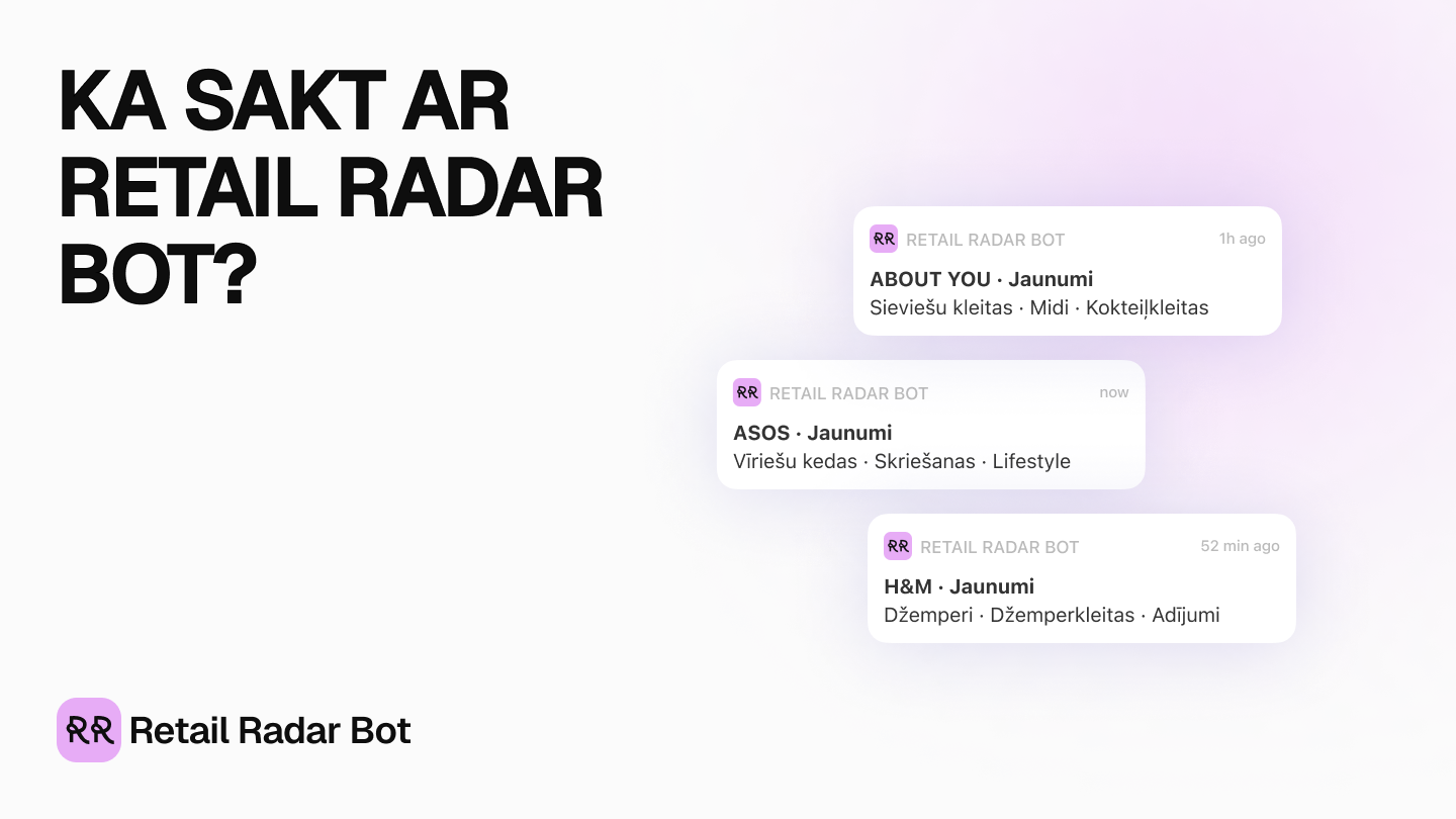 Kā sākt ar Retail Radar Bot?